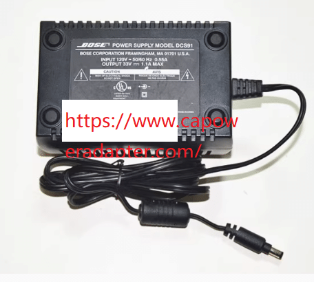 NEW BOSE POWER SUPPLY MODEL DCS91 30V DC 1.1A 120V 5.5 X 2.1mm AC ADAPTER